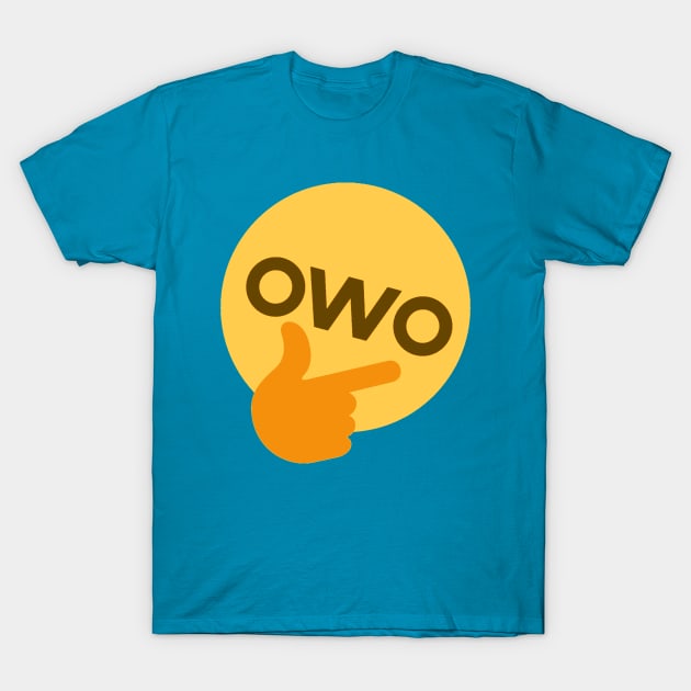 OwO thonk emoji T-Shirt by NikiP